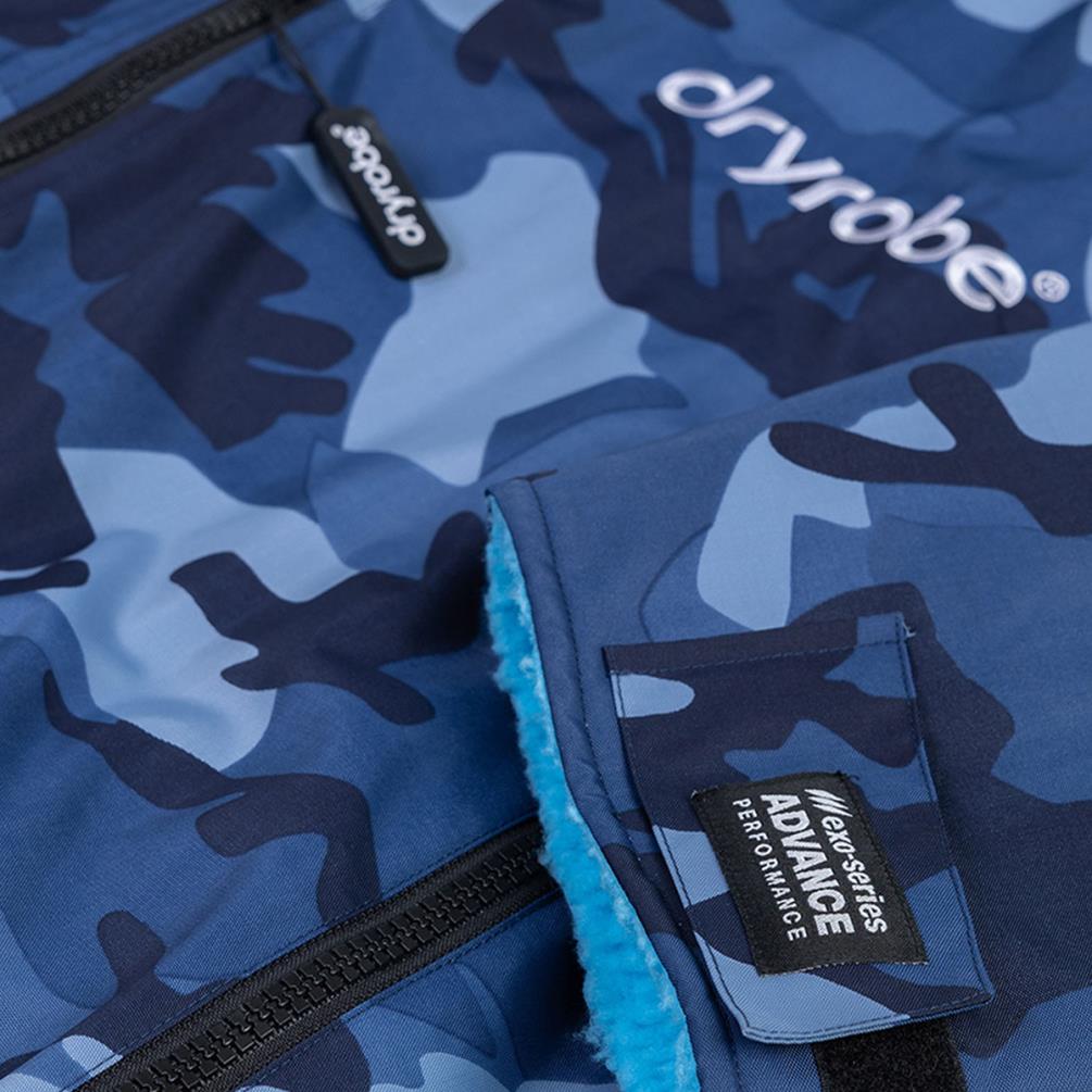 dryrobe Advance Long Sleeve Changing Robe - Blue Camo / Blue Extra Image 4